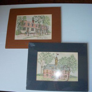 Watercolor prints Williamsburg (#EV1300)